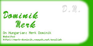 dominik merk business card